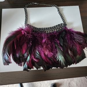 NWOT Brand New Feather Necklace